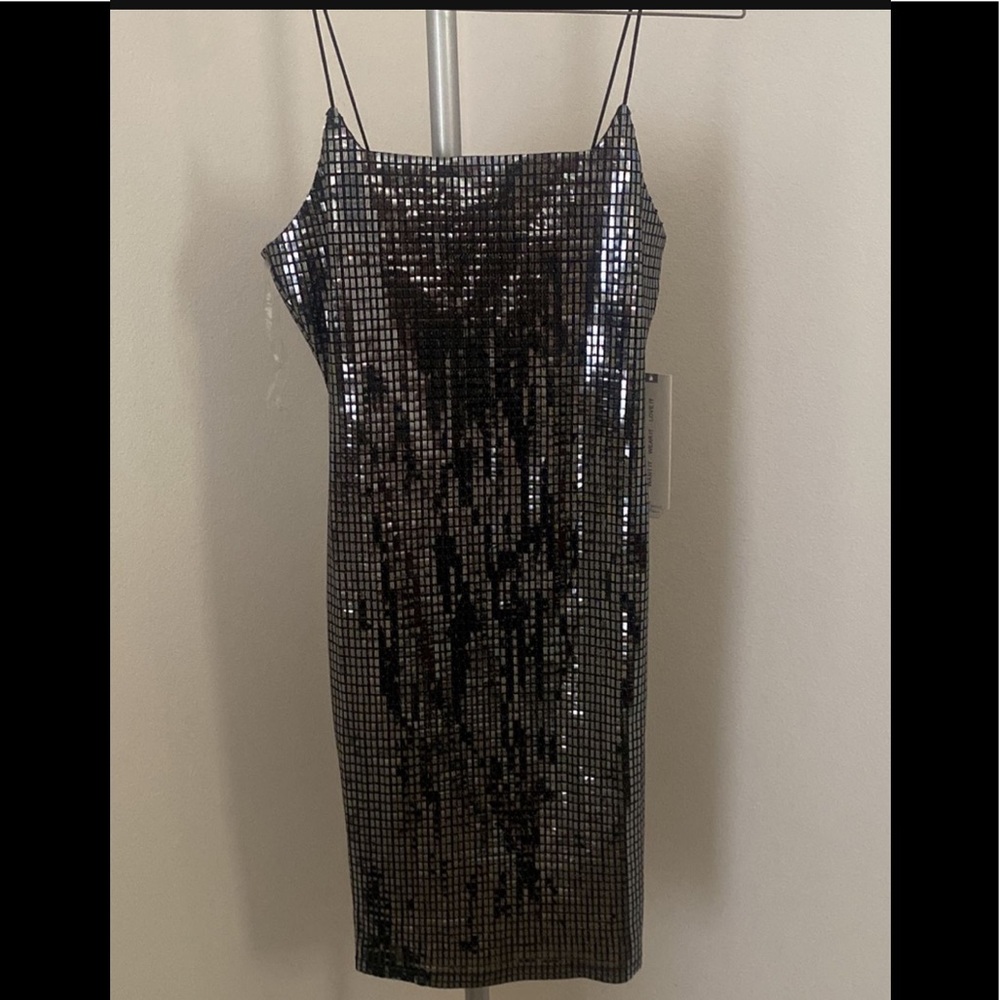 Sequined Black Dress Medium